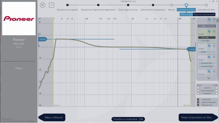 Courbe cible calibrage son